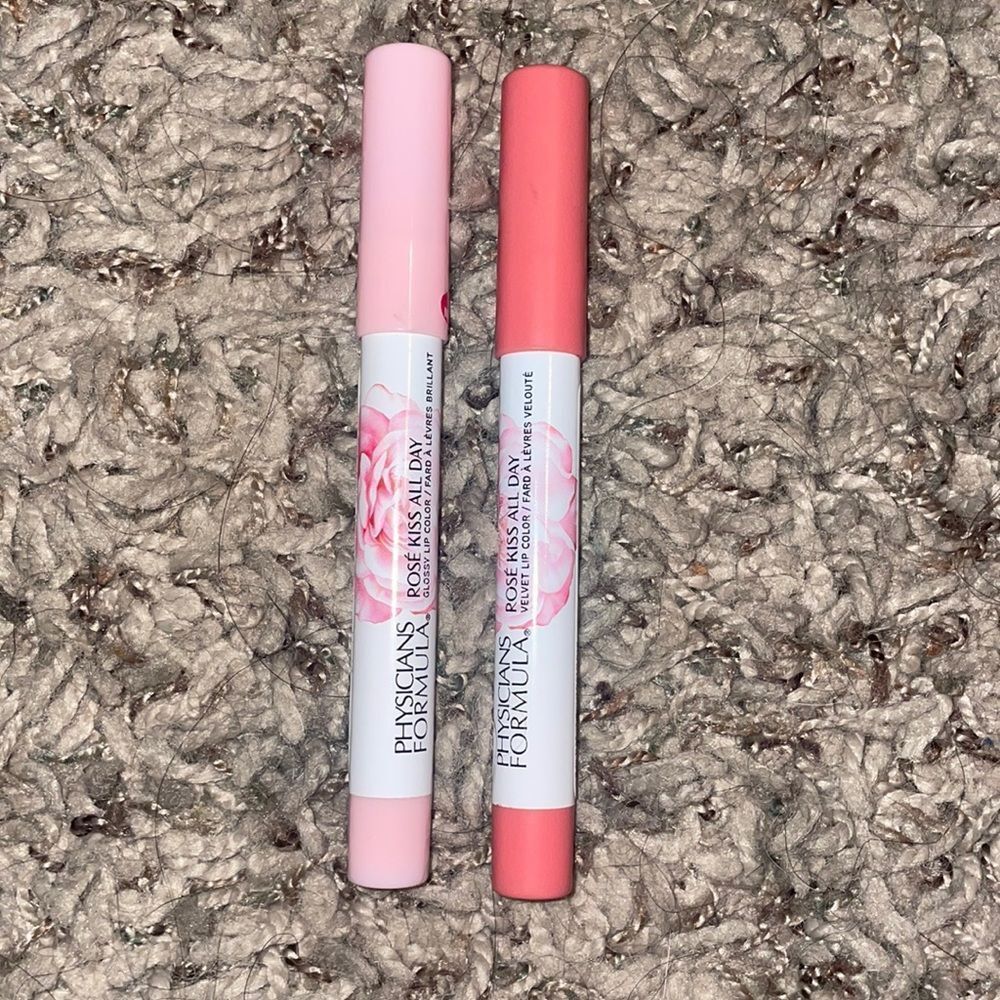 2 x Rose all Day Velvet Lip Colors